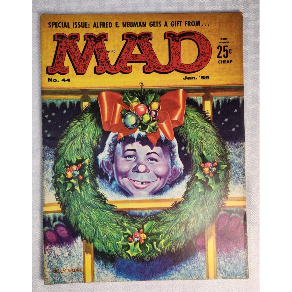 MAD MAGAZINE #44 JAN 1959 WALLY WOOD KELLY FREAS JOE ORLANDO DAVID BERG Very FN